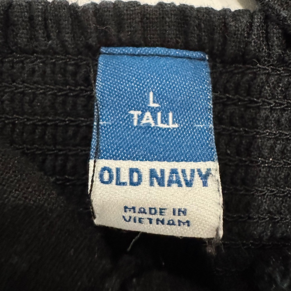 Old Navy Linen Blend Jumpsuit Black Wide Leg Strappy Pockets L Tall - Picture 5 of 6